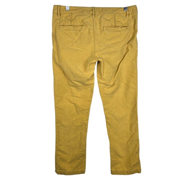 Pilcro and the Letterpress Mustard Yellow Pants 29 Chino Straight Sueded Cotton - Picture 2 of 6